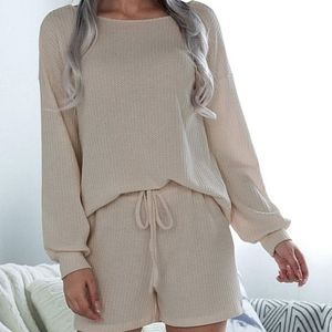 Ribbed Peach Lounge Set